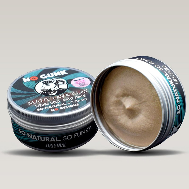 No Gunk 100% Natural Matt Clay Hair Wax / Hair