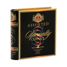 BASILUR (Gift) Tea Bashilla Tea Specialty Classic Assorted Book, 4 Types (English Breakfast, Darjeeling, Sencha, Earl Gray), 32 Bags, Mother's Day Gift