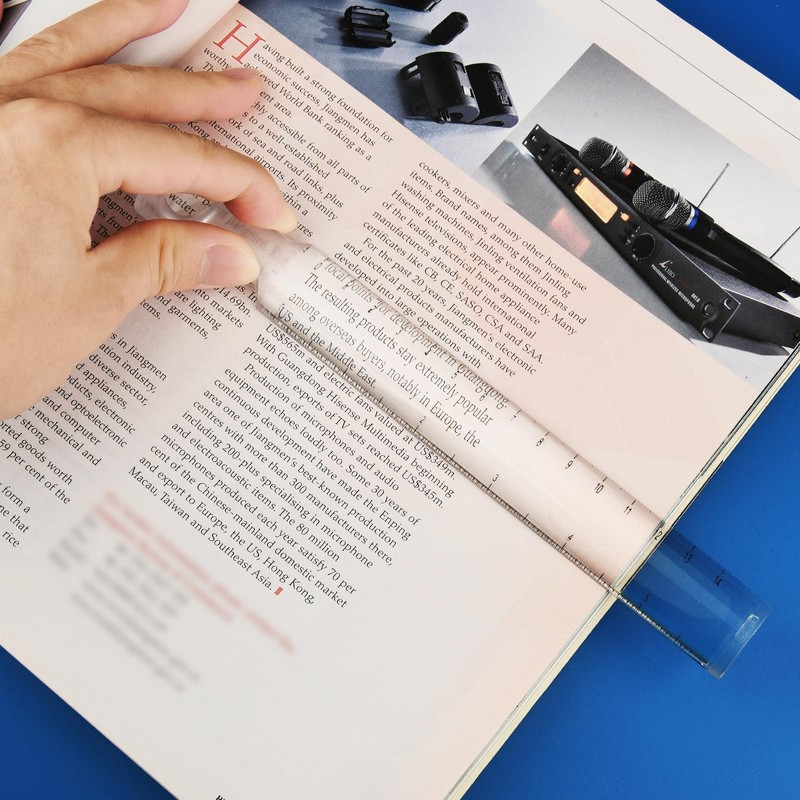 Cosmos Magnifying Ruler Mini Magnifying Bar Magnifier Ruler for Reading