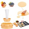 Crovakeu 1 Set Reusable Tart Tamper Kit with Flower Plunger