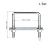 sourcing map Square U-Bolts 3-1/4"(82mm) Inner Width Carbon Steel M8