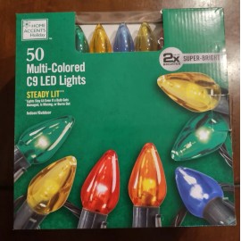 Home Accents Holiday 50 Multi-Colored C9 Super-Bright LED Lights