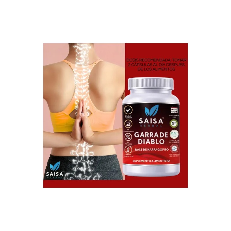 Garra del Diablo 120 Cáps | SAISA HERBAL | Suplemento