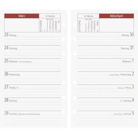 rido/idé Weekly Replacement Calendar Model TM 15 (2025), 1 Page = 1 Week, A6, 112 Pages