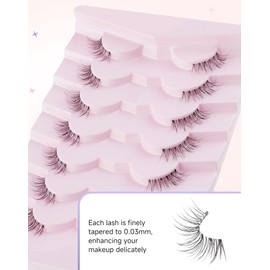 Half Lashes Natural Half Eyelashes Corner Lashes Narutal Look Wispy Lashes 3/4 Lashes End Lashes Clear Band Lashes Half-01