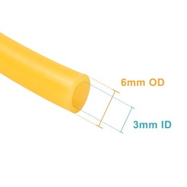 Feelers Natural Latex Rubber Tubing Tube 1/8" (3mm) ID x 1/4" (6mm) OD Speargun Band Slingshot Catapult Tube Rubber Hose, 1M Length