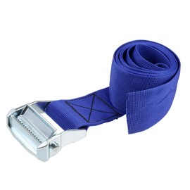 sourcing map Tie Down Strap Cam Buckle Lashing Strap 2" x 5Ft 1100lb 500Kg Load Polypropylene for Moving Securing Cargo, Blue