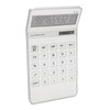 Calculator Solar Battery Powered Transparent Large Keys LCD Display Office