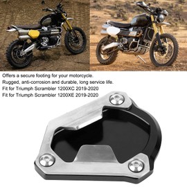Side Stand Pad for Triumph Scrambler 1200XC 1200XE 2019-2020, Kickstand Extension Pad Side Stand Enlarger OE: KSP-137-BLK