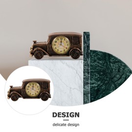 Cabilock Vintage Classic Car Clock Mini Alarm Clock for Home Office Ktv Elegant Old Car Model Design