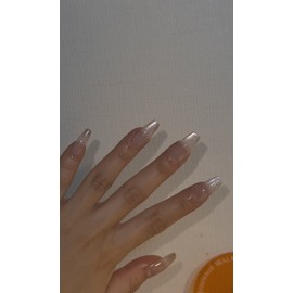 [Highly Recommended Mist Particle Magnet Gel] Silk Oat Owner Nail Tips  - Mini Short Square / [강추미스트입자자석젤] 실크 오트 주인장 네일팁  - 미니숏스퀘어
