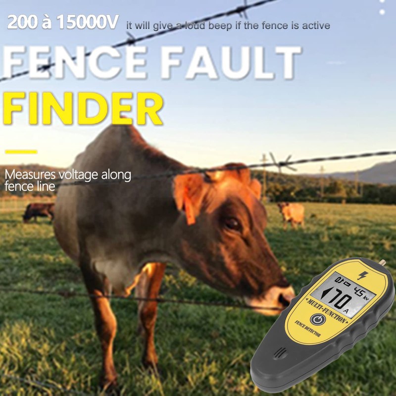 Voltage Tester, Non-Contact Voltage Tester ABS Copper 200-15000V Electric Fence
