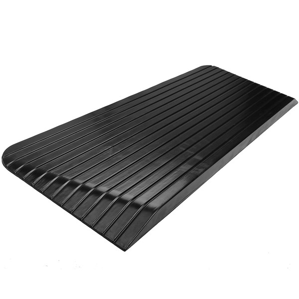 Speedmax 2" Rise Solid Rubber Threshold Ramp for Wheelchair Scooter Doorway 1 Pack 43.3 x16.1 x 2 Threshold Ramps (2" High, 1 Pack)