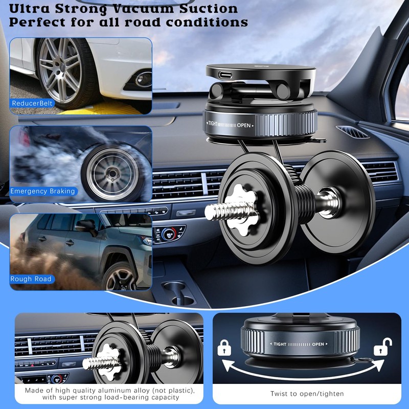 YOUSHEME Upgraded 360° Magnetic Phone Holder, Magnetic Car Phone Mount,