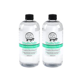 Tusc & Pine StudioSolv™ Odorless Mineral Spirits - Purified Odor-Free Spirit Solvent for Thinning Oils, Artists, Painting Thinner, Professionals, & More! - [2 Pack - 33.8oz (1L)]