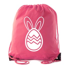 Mato & Hash Easter Basket Bags, Bulk Drawstring Backpacks, Party Favor Goody Bags for Easter - Pink CA2500Easter S7