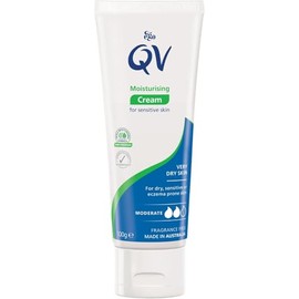 QV Cream with 10% Glycerin (100g) Rich Protective Moisturiser for Sensitive, Dry Skin, Fragrance Free, Noncomedogenic Body Cream, Hydrating Skin Care for Eczema, Psoriasis, Dermatitis, Tube
