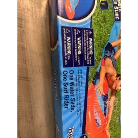 Bestway H2O GO Single Water Slide Drench Pool W/Surfer Inflatable 18ft Bestway New