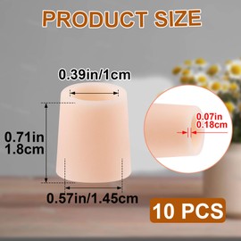 YANGWRshop 10 Pcs Pinky Toe Protector, Elastic Toe Covers Cap Sleeves, Gel Toenail Cushions for Pinky Toe for Ingrown Toenails, Calluses, Hammer Toes, Missing Toenails, Blisters, Corns (Beige)