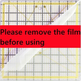 Quilting Rulers,Acrylic Square Quilt Rulers(3.5", 5", 6.5", 10.5"),Fabric Cutting Ruler with Non-Slip Rings for Quilting and Sewing