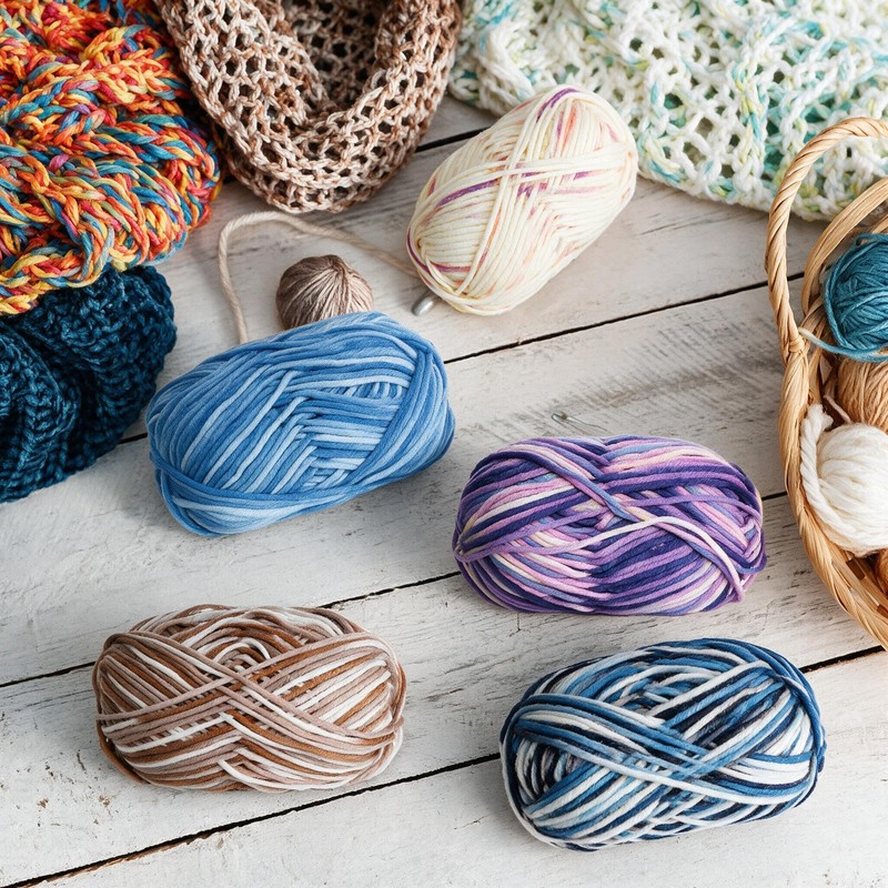 Double Knitting Yarn, 8Pcs Crochet Yarn, 50g Acrylic Wool Crochet