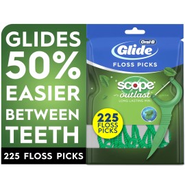 Oral-B Glide Scope Dental Floss Picks, Mint Floss Picks, 225 Count