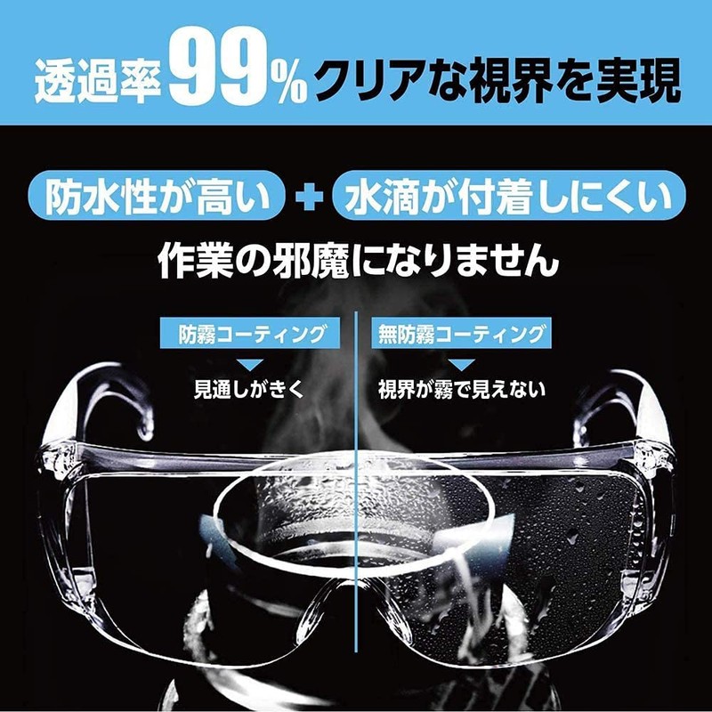 Anleikf Goggles, Protective Glasses, Safe, Dustproof, Splash Prevention Glasses, Overglasses,