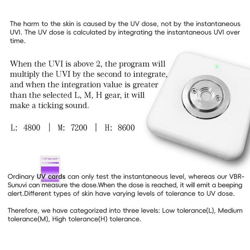 VBR Sun UVI Meter with UV Hurt Alarm,Sunburn Protect with