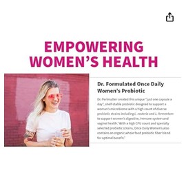 Doctor's Recipes Probiotics for Women, Organic Prebiotics and Probiotics for Digestive Health, Vaginal Health, 70 Billion CFU, 10 Strains, Shelf Stable, 30 Capsules