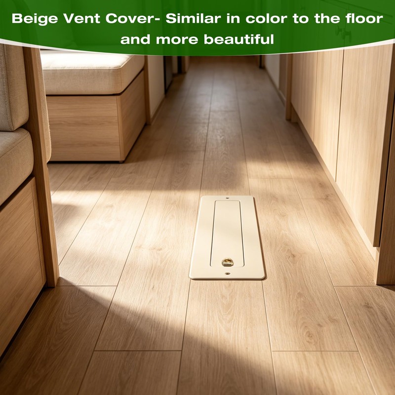 Aluminum RV Floor Vent Cover, 2"x10" RV Floor Register Vent