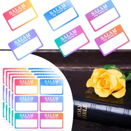 Salam My Name is Labels Hello My Name is Stickers 2 x 3 Inch - Name Labels Tags Sticker Labels for Themed Party Family Home School Office Conferences 120 Pcs