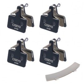 Bike Brake Pads,Semi-Metallic,Sintered Metal,Ceramic Disc Brake Pads with Clearance Adjuster,Bike Brake Pads Compatible with Shimano TRP Tektro Deore Br (4Pairs Semi-Metallic Black)