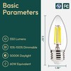 ALAMPEVER 6 Pack Chandelier Light Bulbs 60W Equivalent, E26 Edison