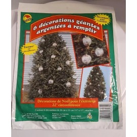 Sunhill Vtg 1998 NOS Sunhill Silver Stuff An Ornament Outdoor Christmas Tree Decor 22"