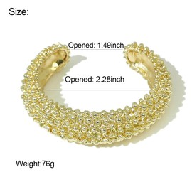 FUNOJOY Chunky Cuff Bracelets for Women Wide Open Bangle Bracelet Wrist Cuff Bracelets Statement Fashion Jewelry