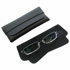 KKD 6697 Square Date Glasses, Underrim Glasses, Reverse Nyrol, Unisex, UV Protection, Silver