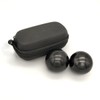 Z QINGZHENG Manual Massage Balls, 1.57Inch Solid Steel Baoding Boiled Black Fitness Massage Handball for Health and Exercise, 2pcs