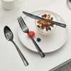 WORTHBUY Matte Black Silverware Set 5 Pieces Flatware Set Stainless