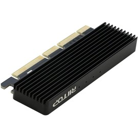 RIITOP PCIe M.2 Adapter, M.2 (M Key) NVMe to PCI-e 3.0 x4/x8/x16 Converter Card with Heatsink for 2280/2260/2242/2230 (M Key) NVMe SSD