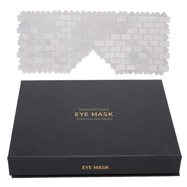 Jadestone Eye Relax Mask, Face Massager, Natural Sleep Care Tool, Reduce Dark Circles (White Jade Stone)