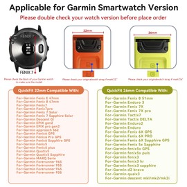 Nylon Quickfit 22mm Watch Band for Garmin Fenix 8 47mm/Fenix 7/7 Pro/6/6 Pro/5/5 Plus Band,Soft S-Hook Smartwatch Bands for Garmin Forerunner 965/955/945/935/Approach S62/S70/tactix 8 47mm/Descent G2
