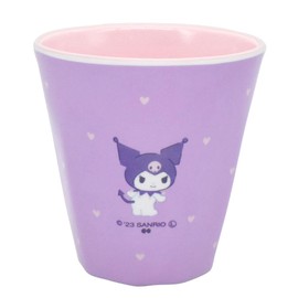 Ken Onishi Sanrio Melamine Tumbler KUROMI/PU, Size: Approx. φ3.4 inches (8.7 cm), H9 inches (9 cm), SRF-782