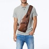 Seoky Rop Leather Sling Bag for Men Travel Shoulder Crossbody