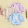Xiaodriceee Newborn Baby Boy Easter Outfit Bunny Long Sleeve Sweatshirt