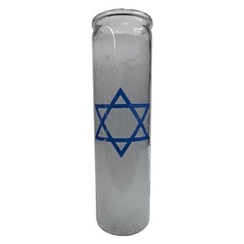 Generic Star of David 7 Day White Candle