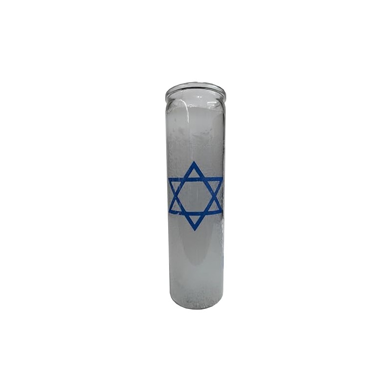 Generic Star of David 7 Day White Candle