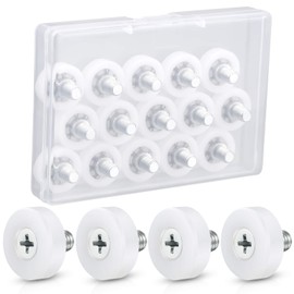 16 Pieces 19 mm 3/4 Inch Drawer Rollers Plastic Drawer Replacement Wheels Bearing Small Pulley Positioning Document Sliding Furniture Cabinet Pulley