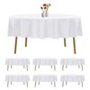 luccido 6 Pack Round Tablecloth 70 Inches White Table Cloth