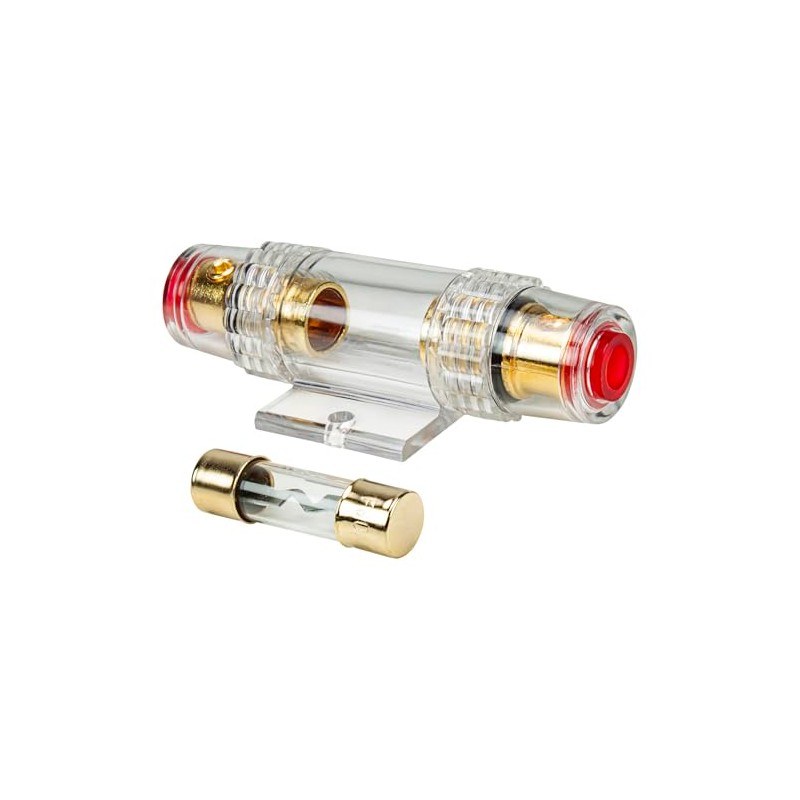 AGU Fuse Holder Gold Plated Transparent Cable Clips Up To