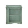 Powell Parnell Wood Side Table in Teal Blue